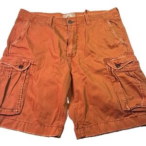 American Eagle Rust Red OrangeCargo Short 38 Utility Outdoor AE3 Distressed Vtg